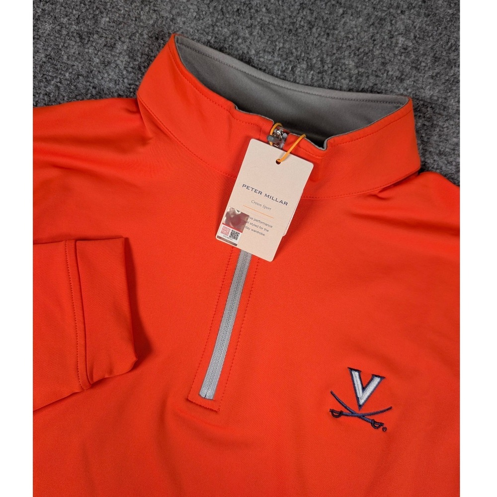 Virginia Cavaliers Peter Millar Perth Performance 1/4 Zip Pullover Mens‎ M NWT
